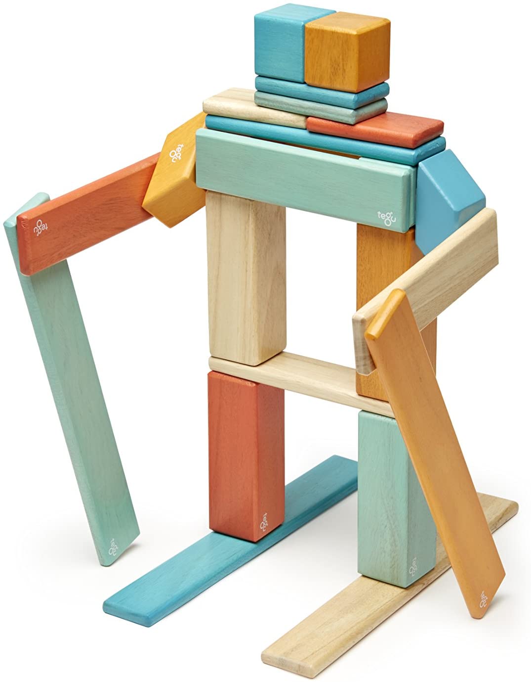 Tegu 24-Piece Set Magnetic Wooden Blocks Classics