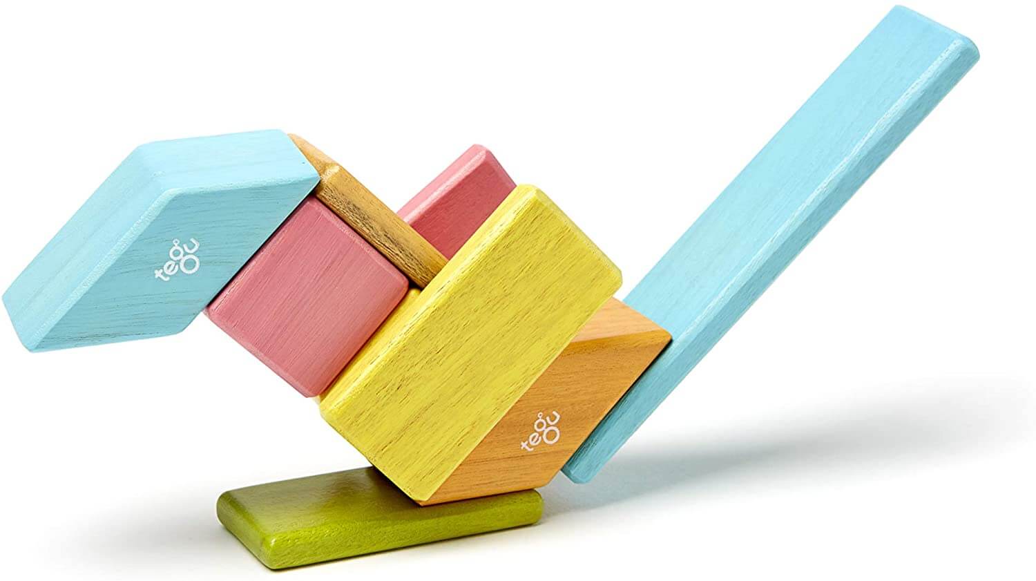 Tegu - 14 Piece Magnetic Wooden Block Set, Sunset