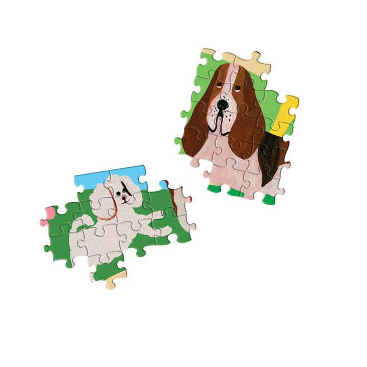 eeBoo - Piece and Love Dogs in Park 1000 Piece Square Adult Jigsaw Puzzle