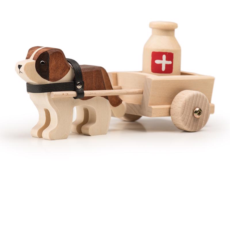 Trauffer Switzerland Saint Bernard Dog Pulling Milk Cart