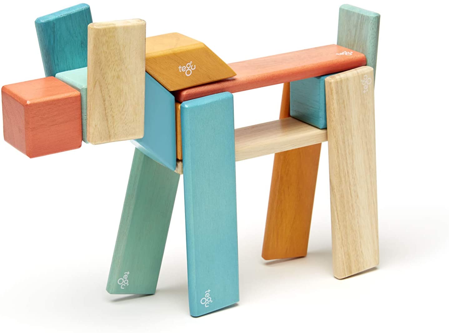 Blocs de construction magnétiques de Tegu  24 blocs de construction  magnétiques en bois pour enfants –