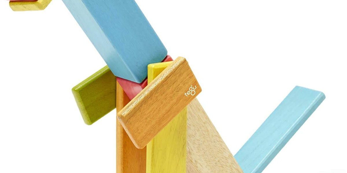Tegu 14 Piece Magnetic Wooden Block Set Sunset