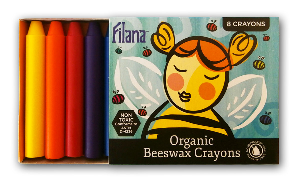 8 Standard Stick Crayons w/ Brown & Black — FILANA