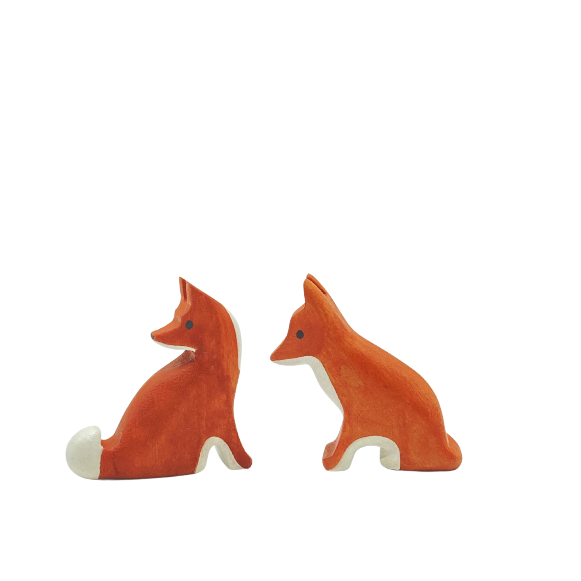 Forest Melody - Handmade Wooden Fox Family
