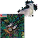 eeBoo - Piece and Love Birds in Fern 1000 Piece Square Adult Jigsaw Puzzle  Close up of box and completed section detail