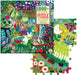 eeBoo - Piece and Love Bountiful Garden 1000 Piece Square Adult Jigsaw Puzzle Box and detailed image of completed section