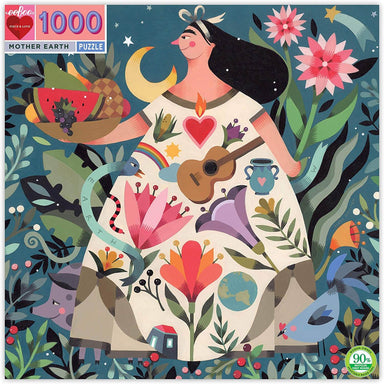 eeBoo - Piece and Love Mother Earth 1000 Piece Square Adult Jigsaw Puzzle Photo of Box