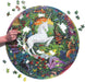 eeBoo - Piece and Love Unicorn Garden 500 Piece Round Circle Jigsaw Puzzle almost finished