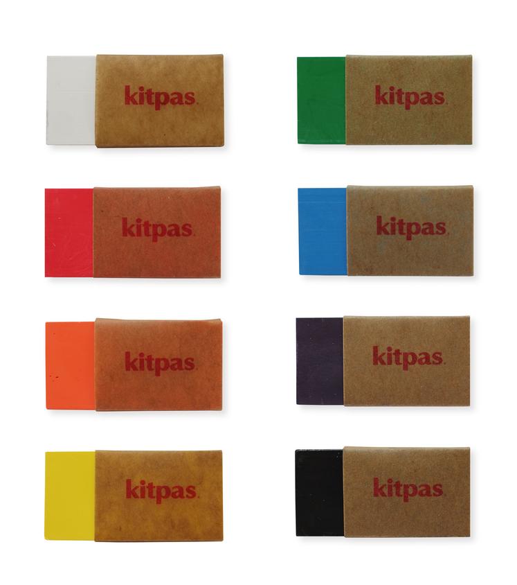 Kitpas Art Crayons 8 Block Colors for Kids ages 3+, Window Art, Erasable, Water-Soluble