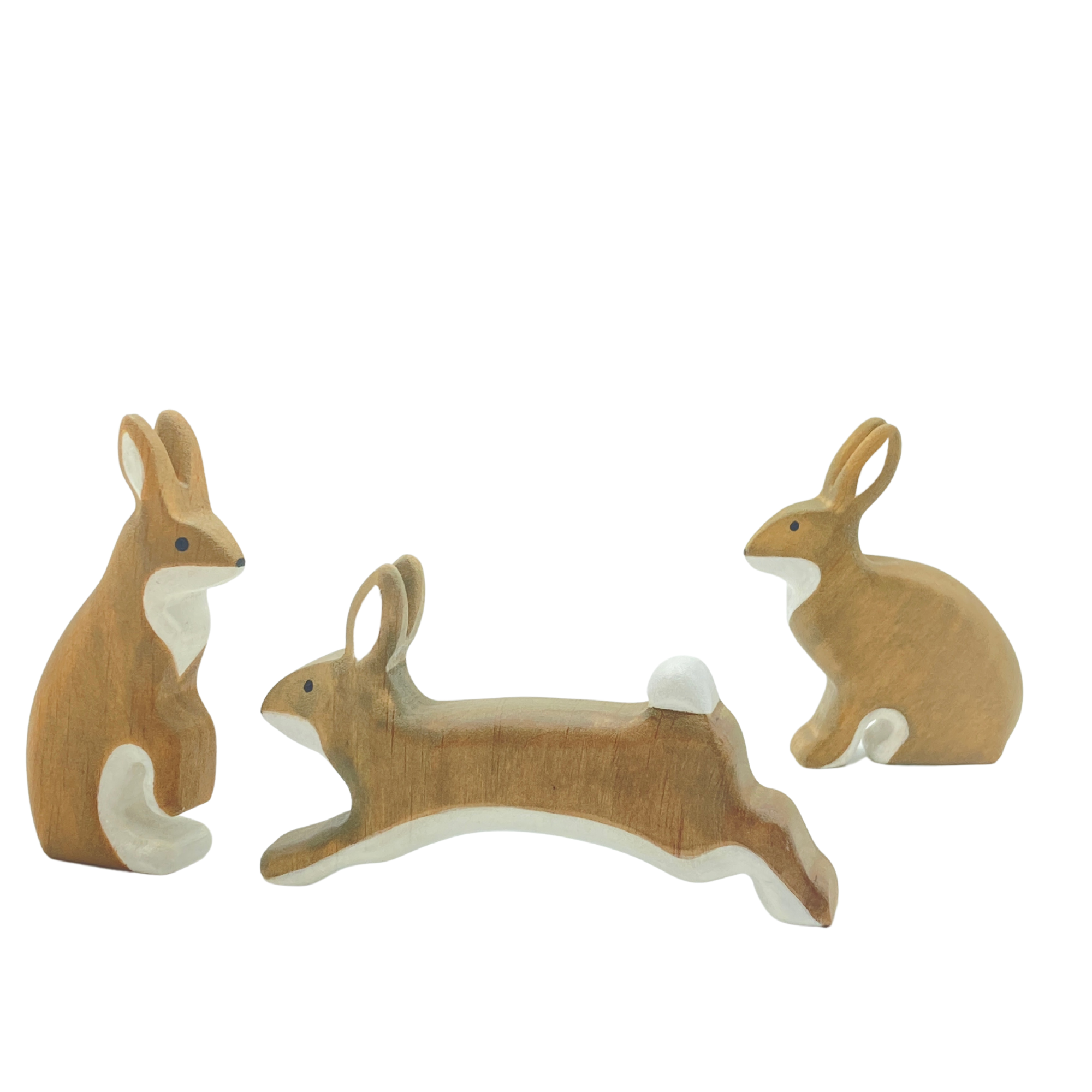 Forest Melody - Handmade Wooden Rabbit Family