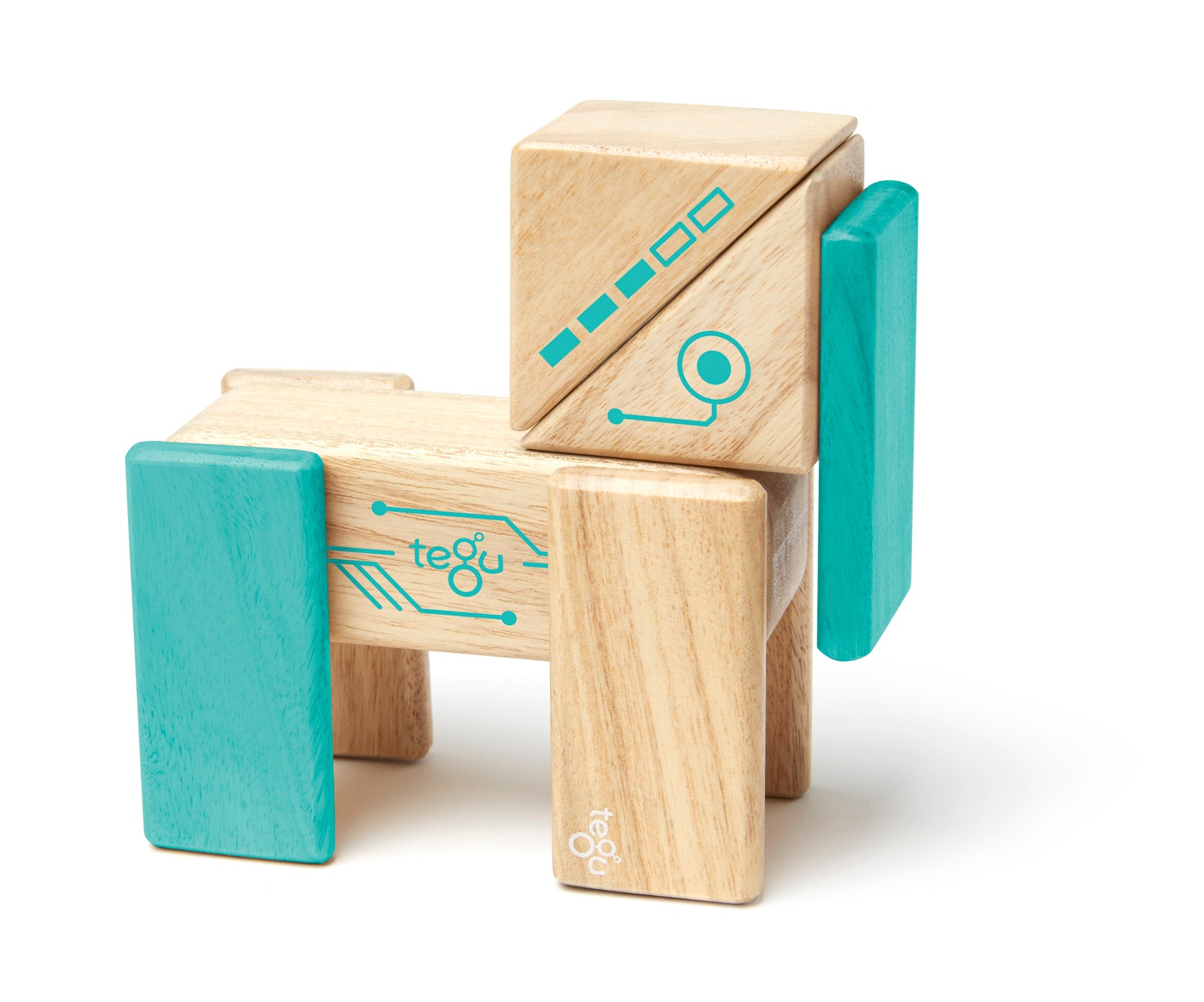 Tegu Robo Magnetic Wooden Block Set - Main Image