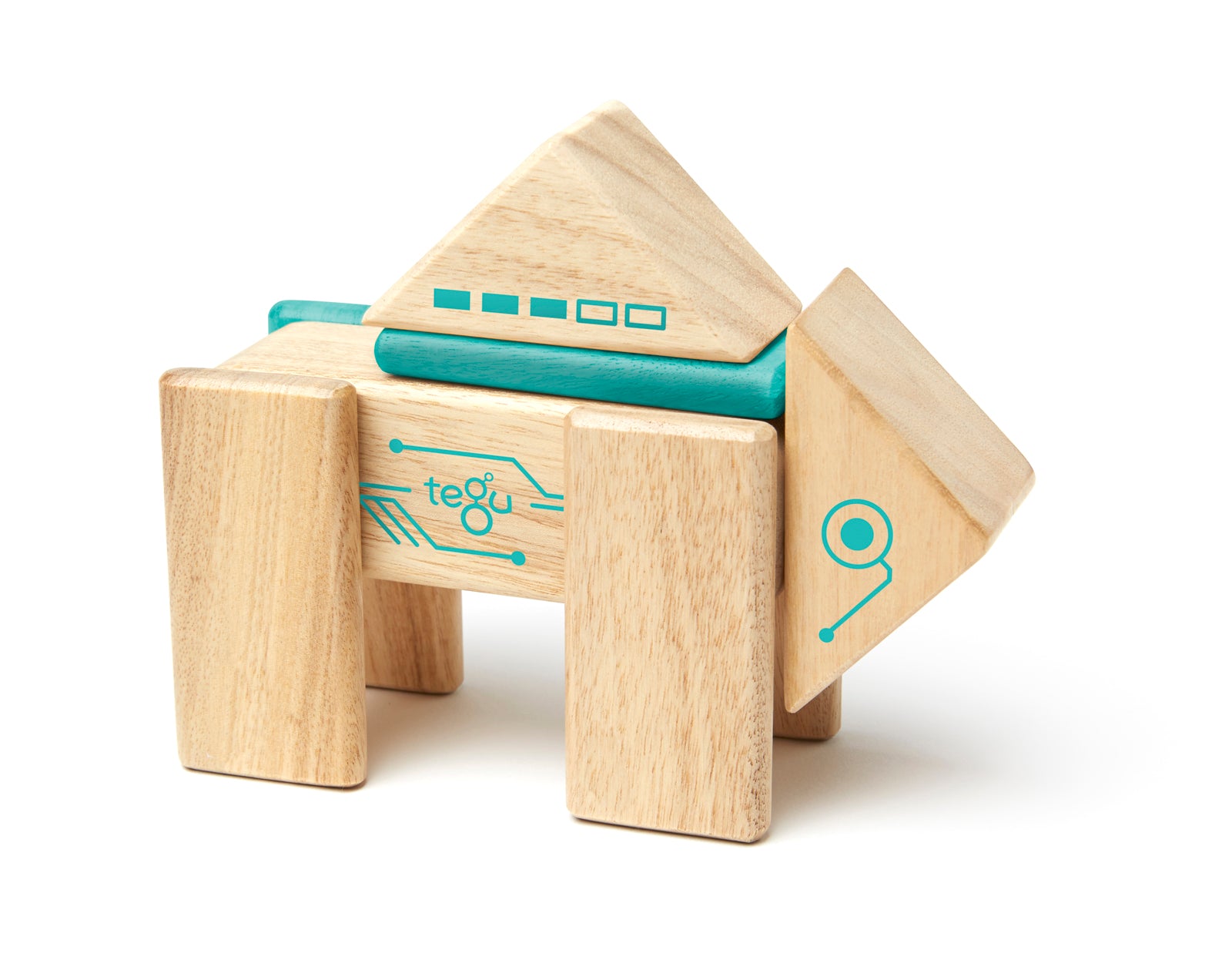 Tegu Robo Magnetic Wooden Block Set - WoodenToys.com