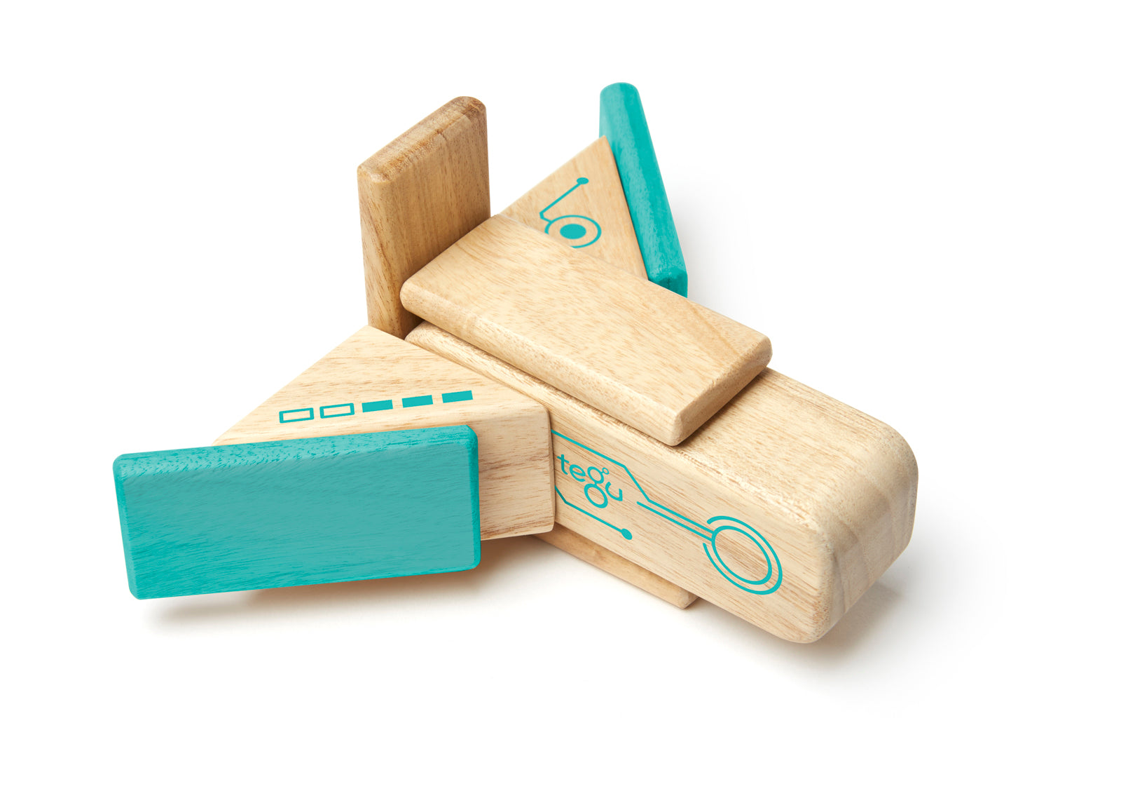 Tegu Robo Magnetic Wooden Block Set - WoodenToys.com