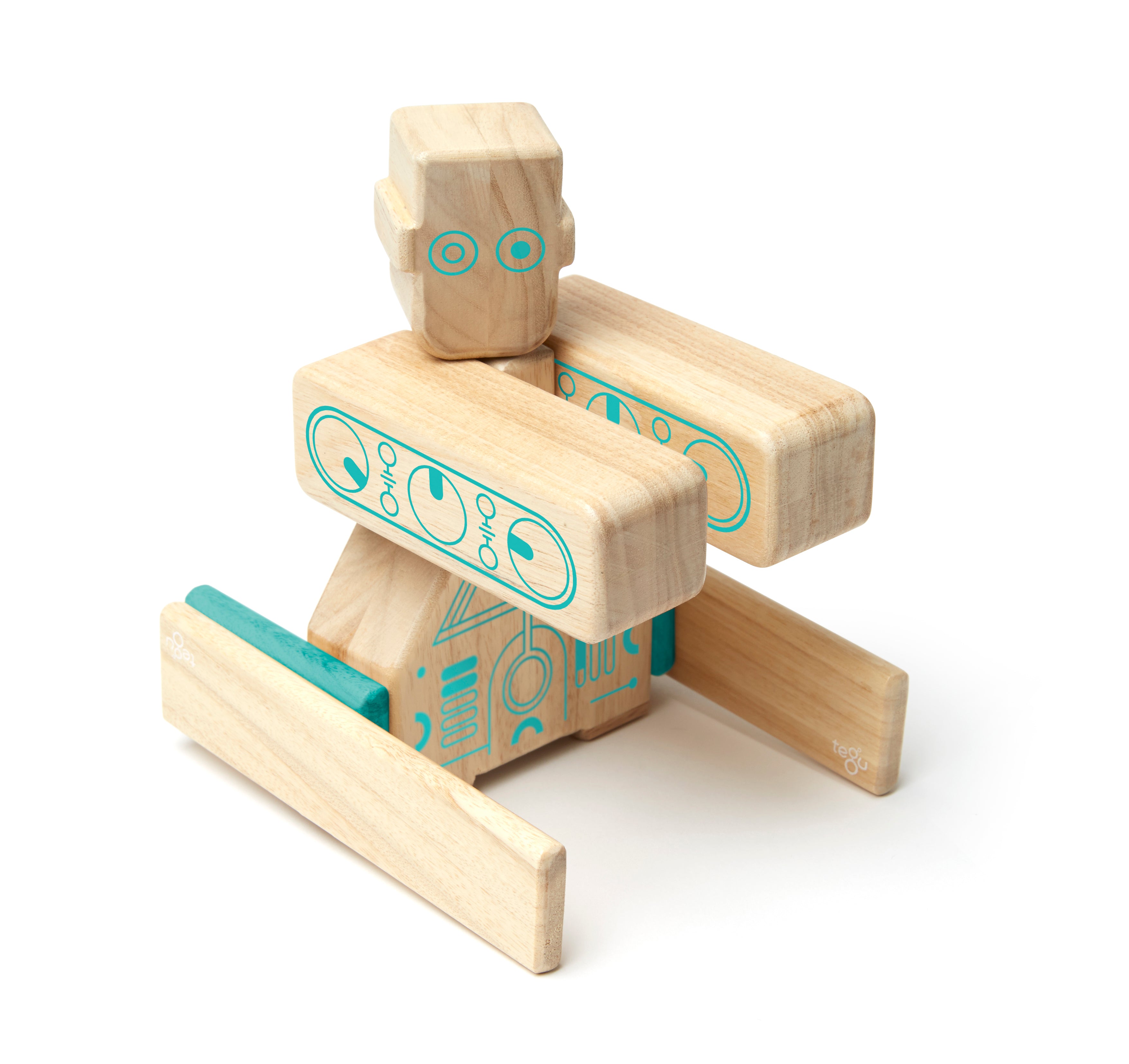 Tegu Magbot Magnetic Wooden Block Set