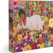 eeBoo - Piece and Love Woman in Flowers 1000 Piece Square Adult Jigsaw Puzzle image of box