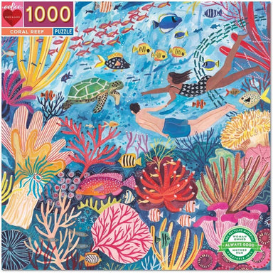 eeBoo - Piece and Love Coral Reef 1000 Piece Square Adult Jigsaw Puzzle photo of box