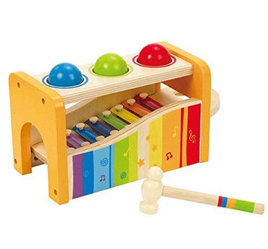 Hape Pound & Tap Bench with Slide Out Xylophone - WoodenToys.com