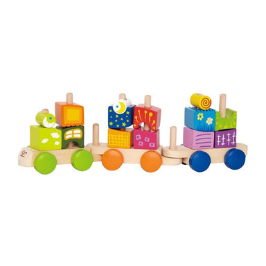 Hape Fantasia Building Blocks Toddler Push and Pull Train Set - WoodenToys.com